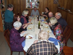 This year's feasters tuck into dessert