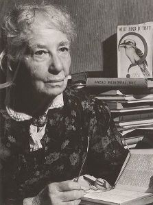 Dame Mary Gilmore, 1948 (Presumed Public Domain, from the State Library of NSW, via Wikipedia)