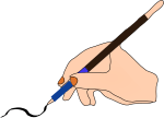 Hand and pen, from Clker.Com