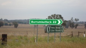Road sign for Burrumbuttock