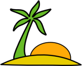 Island, Palm and Sun