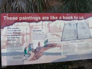 Sign re Jarwoyn Rock Art in Nitmiluk
