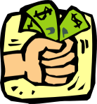 Fist full of money