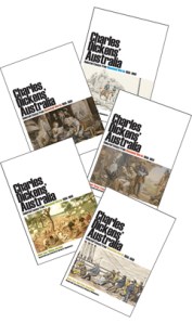 Five covers for the Charles Dickens' Australia set