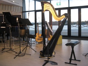Griffyn Ensemble set up, Belconnen Arts Centre