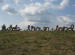 Wide Brown Land sculpture