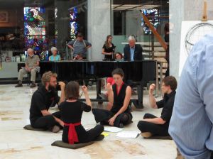 Quartet performing John Gage's A story