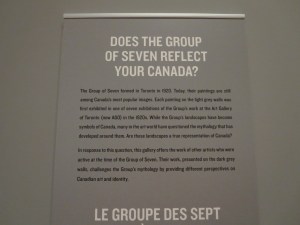 Interpretive sign re Group of Seven, AGO