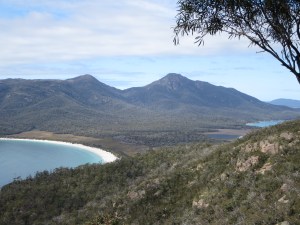 Winegalss Bay to the left, and Hazards Beach just visible to the right