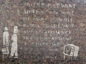 Rupert going shopping etching