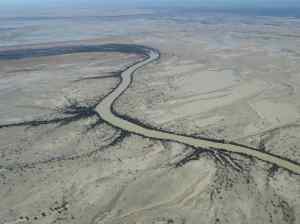 Warburton River aerial view