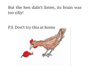 Leah A, Ten Silly Poems, hen image