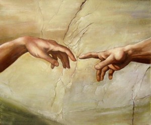 Detail of Michelangelo's Creation of Adam